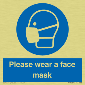 Please wear a face mask
